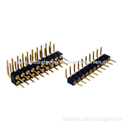 Pin Headers, 2.54mm Pitch, Machined Pin, Right Angle, Single/Dual-row, 2-80-pin